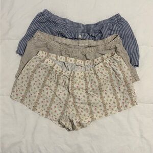 John Galt / Brandy Melville Floral and Striped Women Shorts